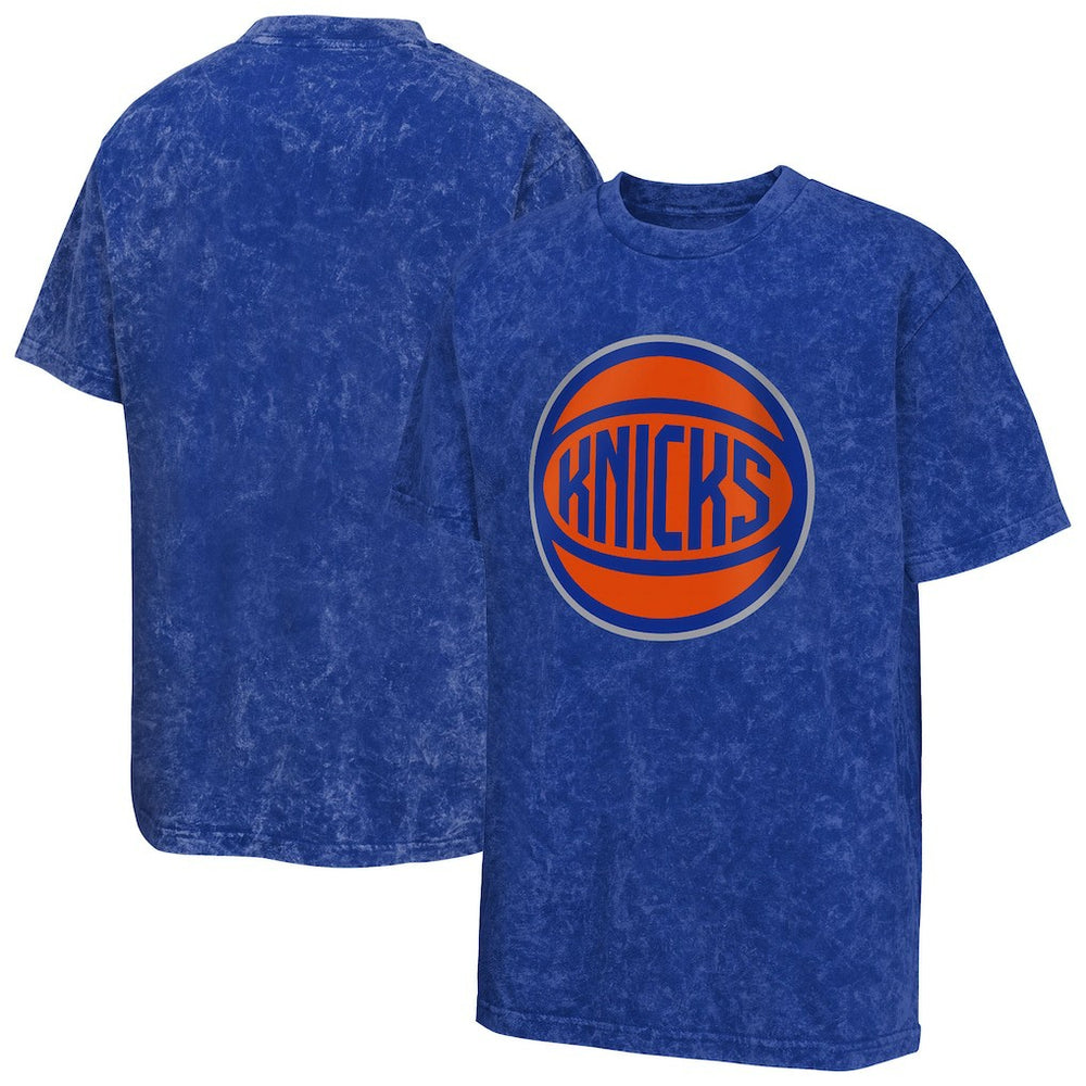 New York Knicks Youth Rugged Defense T-Shirt Blue