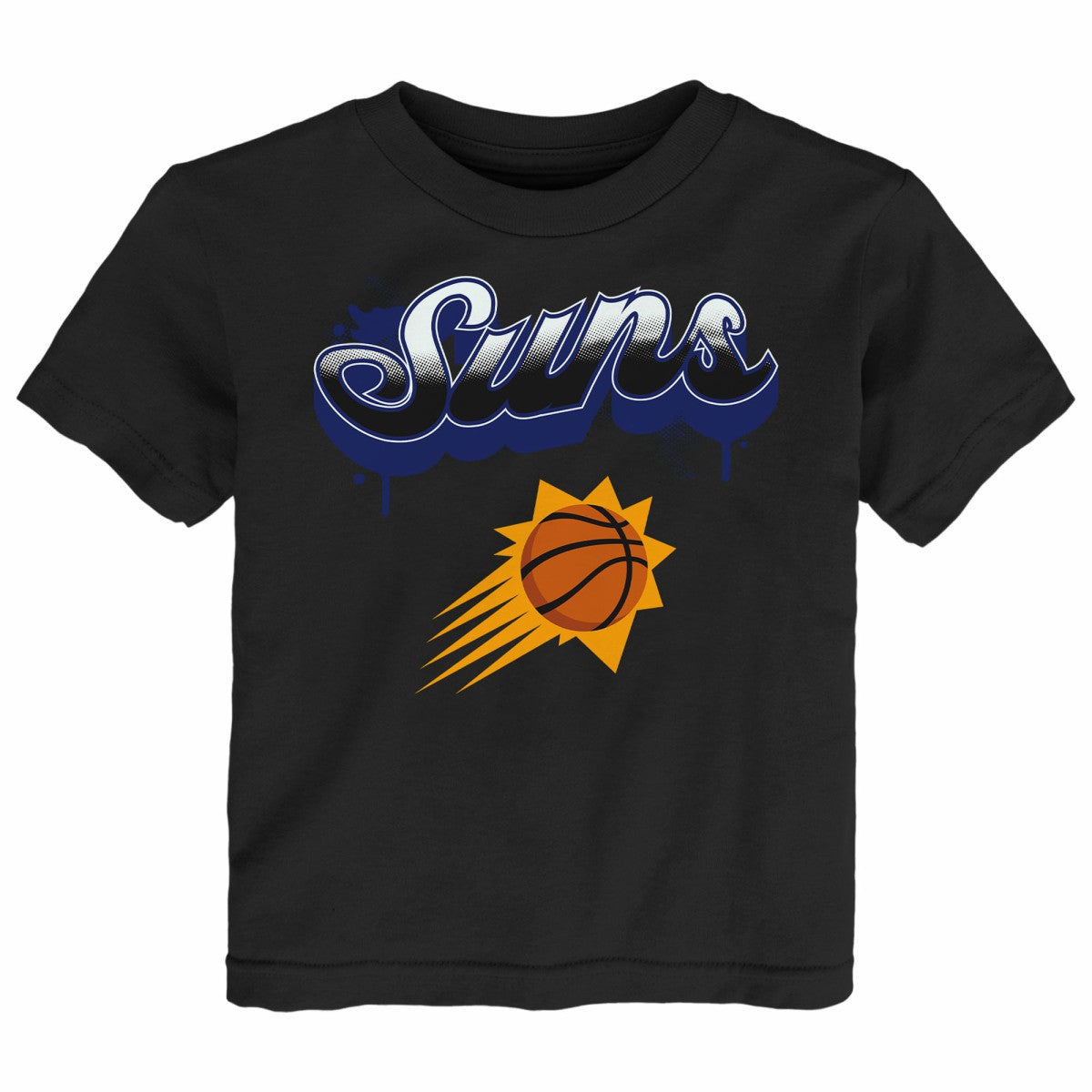 Phoenix Suns Youth Bubbly Script T-Shirt Black