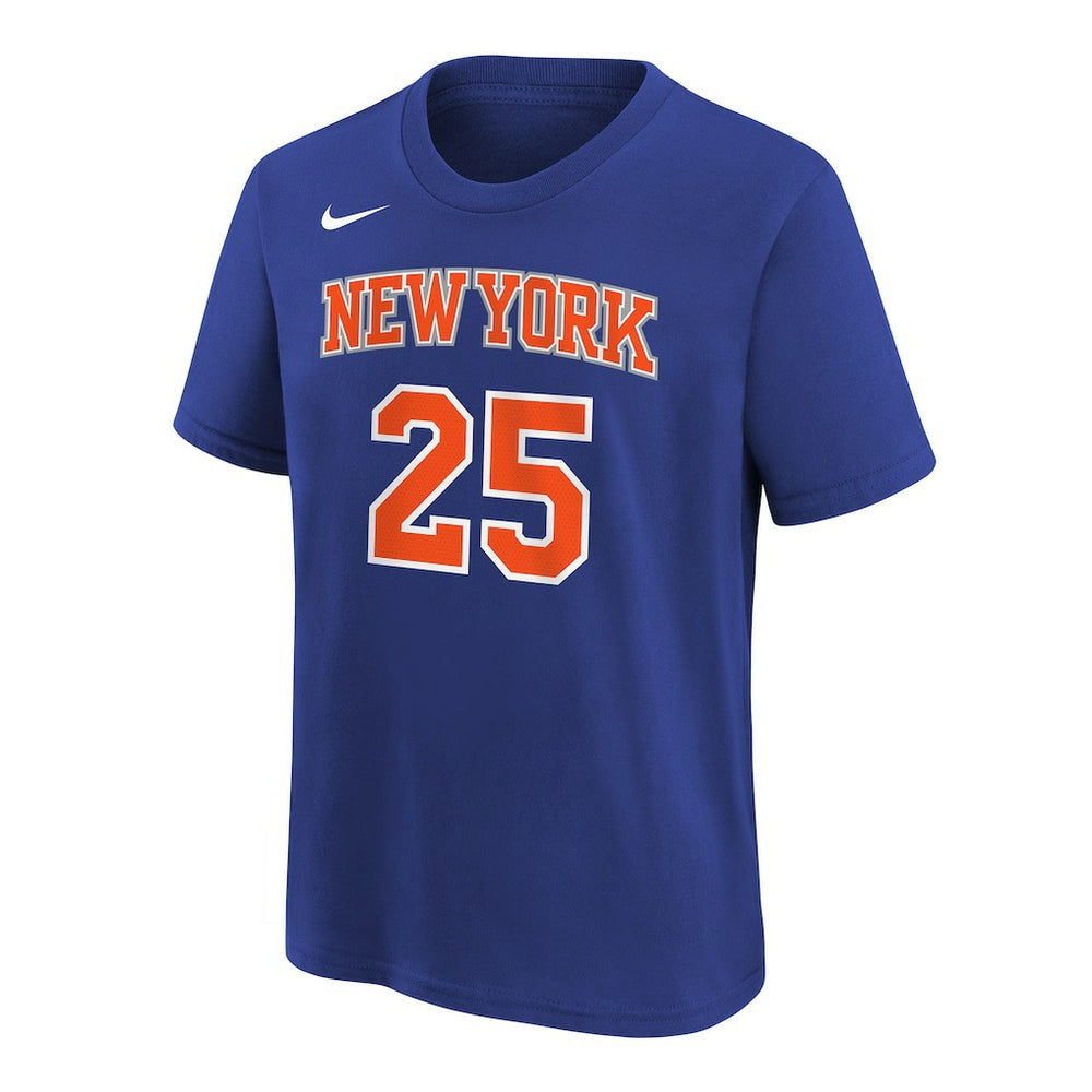 Mikal Bridges New York Knicks Youth Icon Name & Number T-Shirt Blue