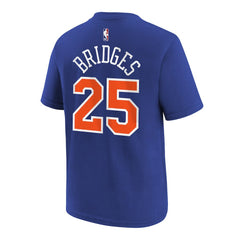 Mikal Bridges New York Knicks Youth Icon Name & Number T-Shirt Blue