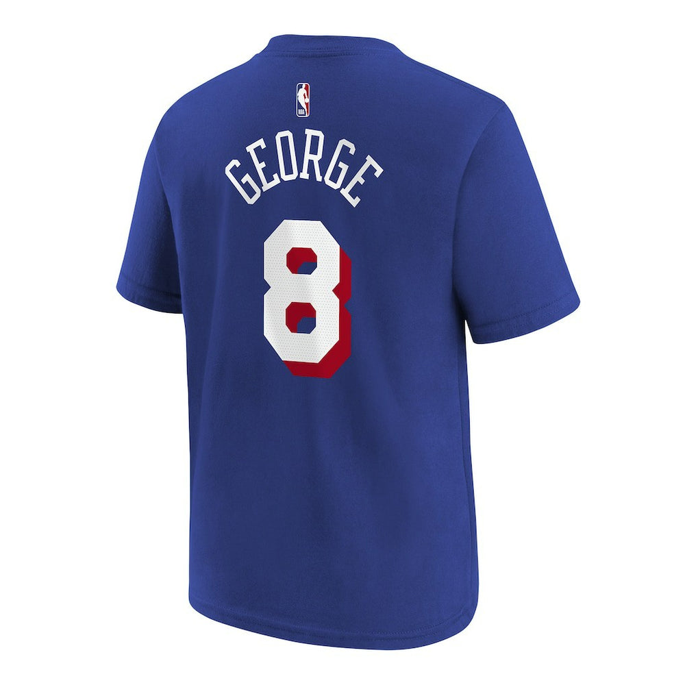 Paul George Philadelphia 76ers Youth Icon Name & Number T-Shirt Royal