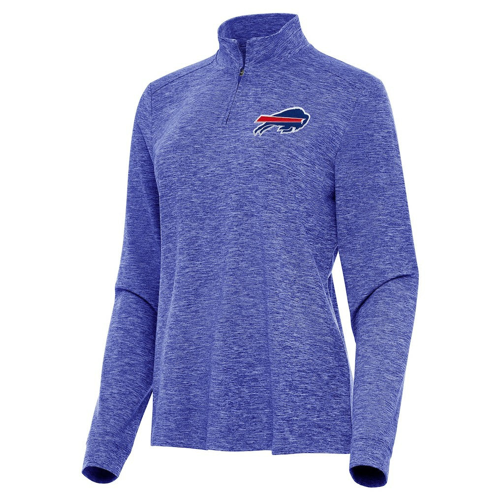 Buffalo Bills Antigua Women's Mentor Quarter-Zip Jacket Heather Royal