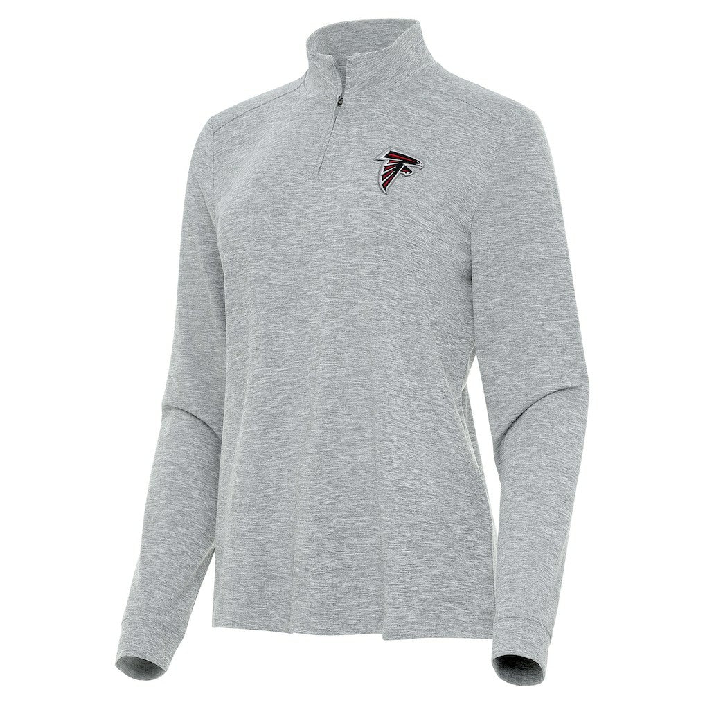 Atlanta Falcons Antigua Women's Mentor Quarter-Zip Jacket Heather Gray