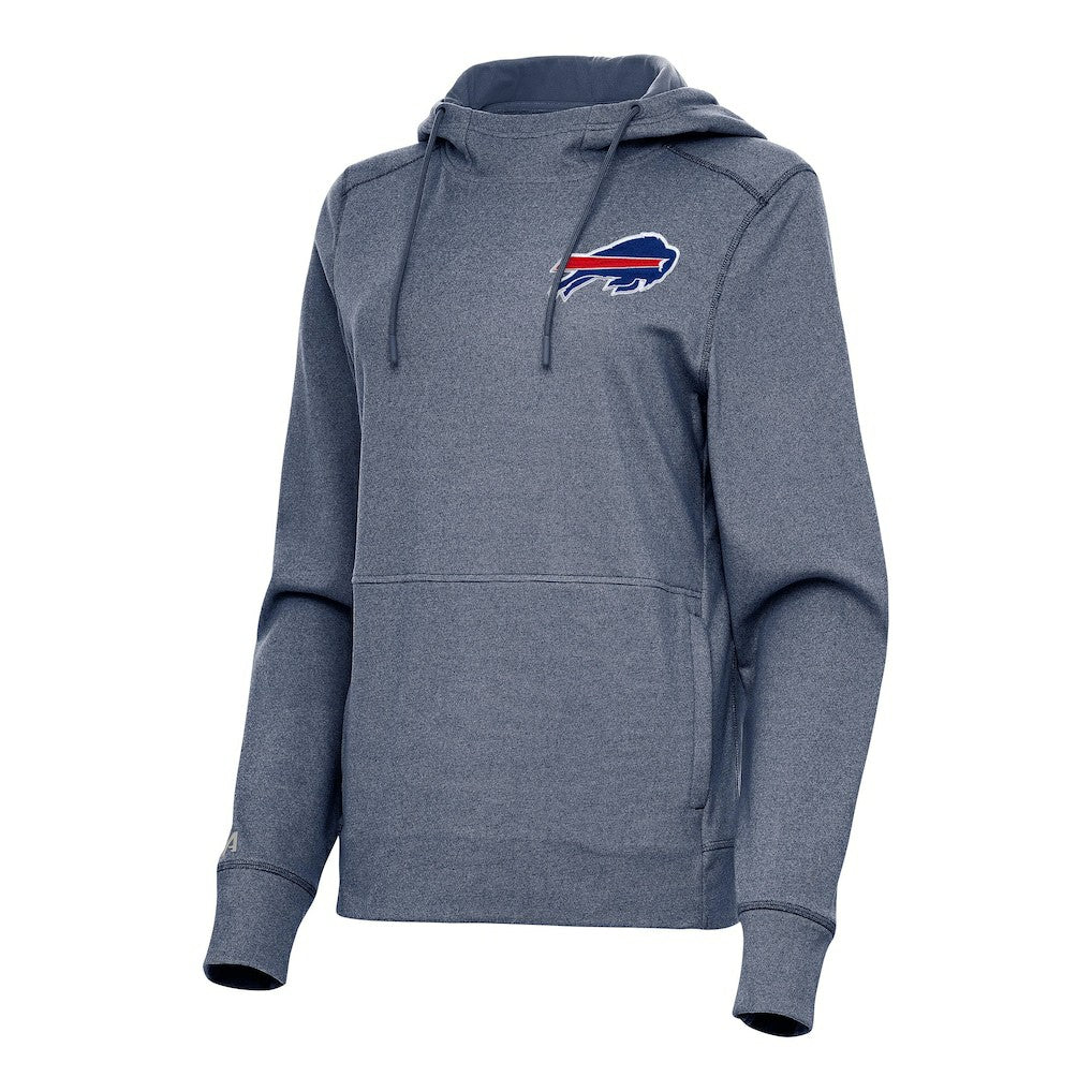 Buffalo Bills Antigua Women's Justice Pullover Hoodie Heather Navy