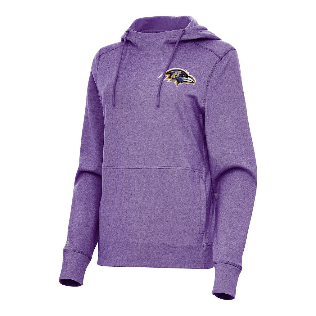 Baltimore Ravens Antigua Women's Justice Pullover Hoodie Heather Purple