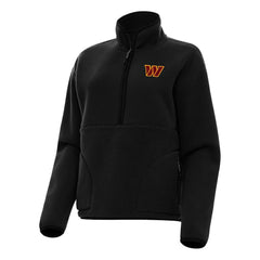 Washington Commanders Antigua Women's Figure Half-Zip Sweatshirt Black