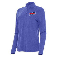 Buffalo Bills Antigua Women's Bright Quarter-Zip Sweatshirt Heather Royal