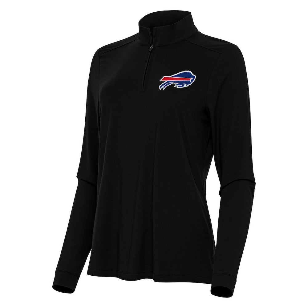 Buffalo Bills Antigua Women's Intent Quarter-Zip Sweatshirt Black