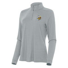 Minnesota Vikings Antigua Women's Intent Quarter-Zip Sweatshirt Gray