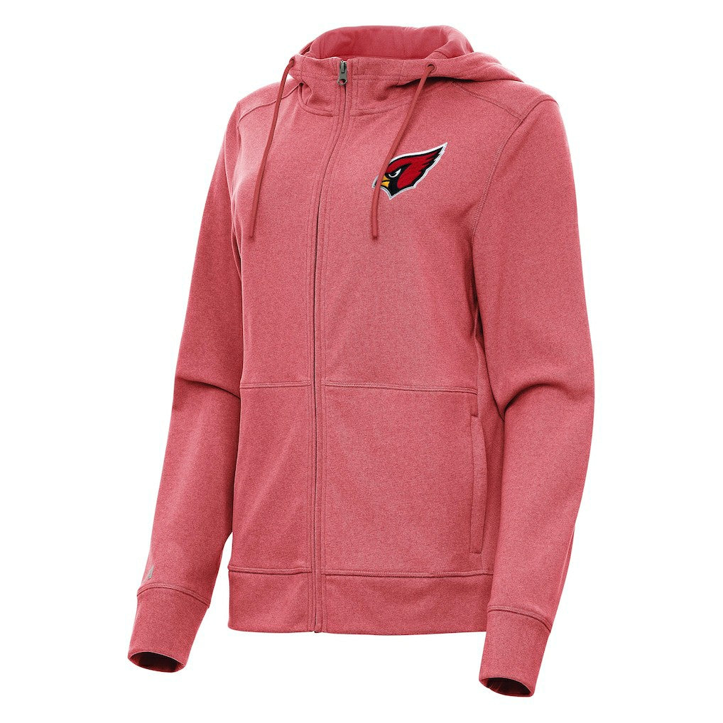 Arizona Cardinals Antigua Women's Seeker Full-Zip Hoodie Jacket Heather Cardinal