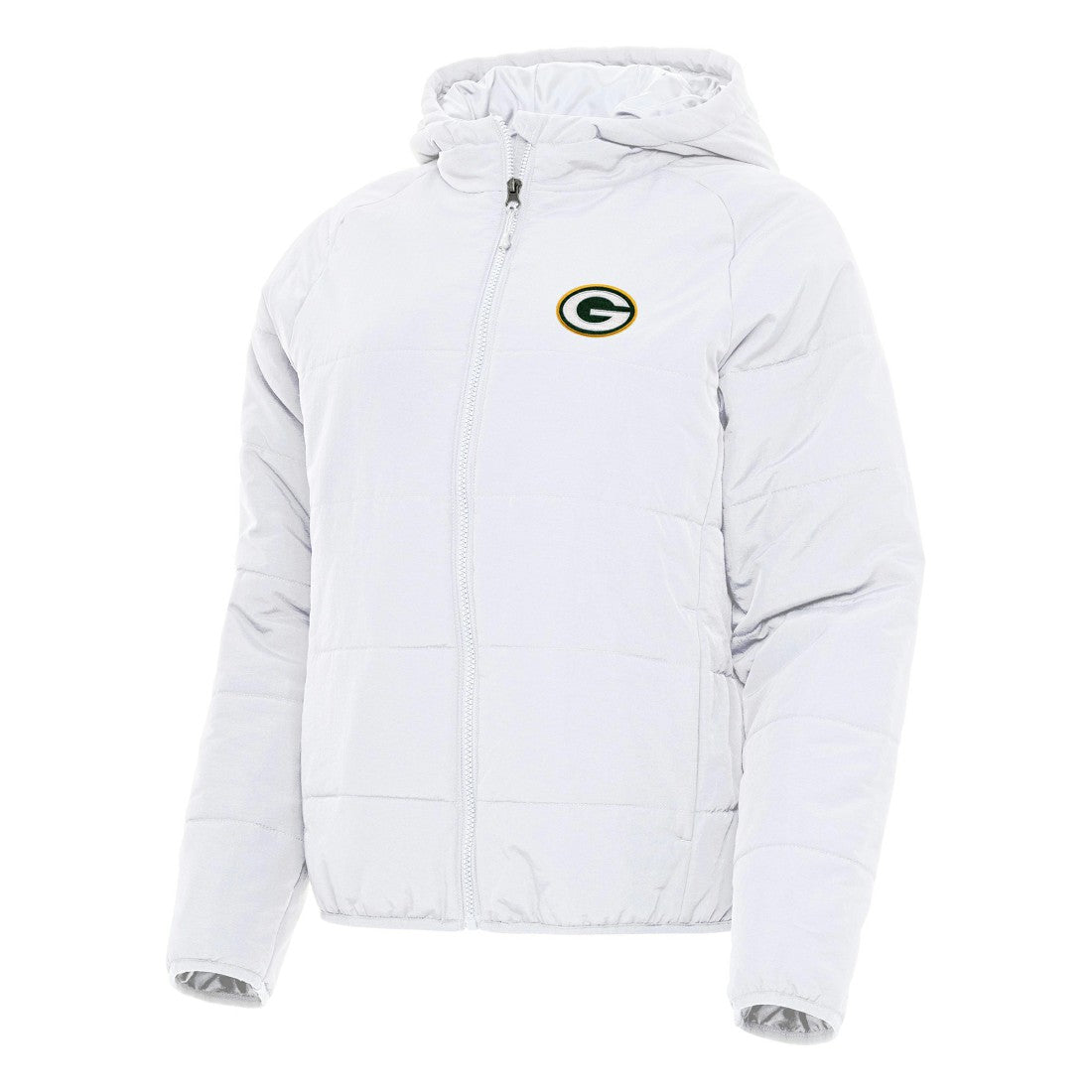 Green Bay Packers Antigua Women's Universe Full-Zip Hoodie Jacket White