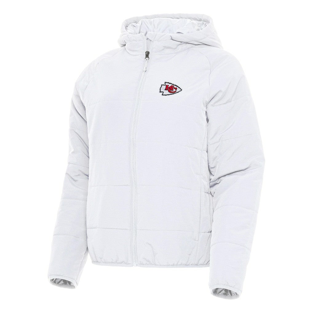 Kansas City Chiefs Antigua Women's Universe Full-Zip Hoodie Jacket White