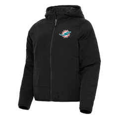 Miami Dolphins Antigua Women's Universe Full-Zip Hoodie Jacket Black