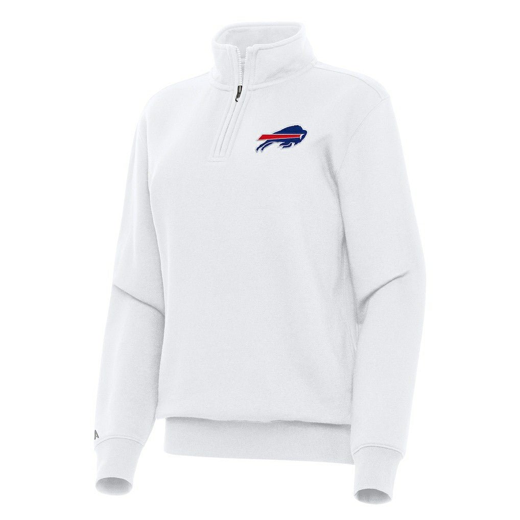 Buffalo Bills Antigua Women's Victory Quarter-Zip Top White
