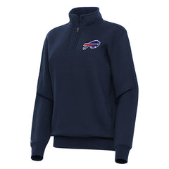 Buffalo Bills Antigua Women's Victory Quarter-Zip Top Navy