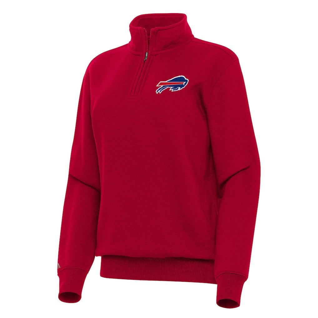 Buffalo Bills Antigua Women's Victory Quarter-Zip Top Red