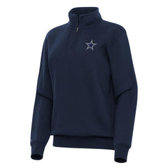 Dallas Cowboys Antigua Women's Victory Quarter-Zip Top Navy