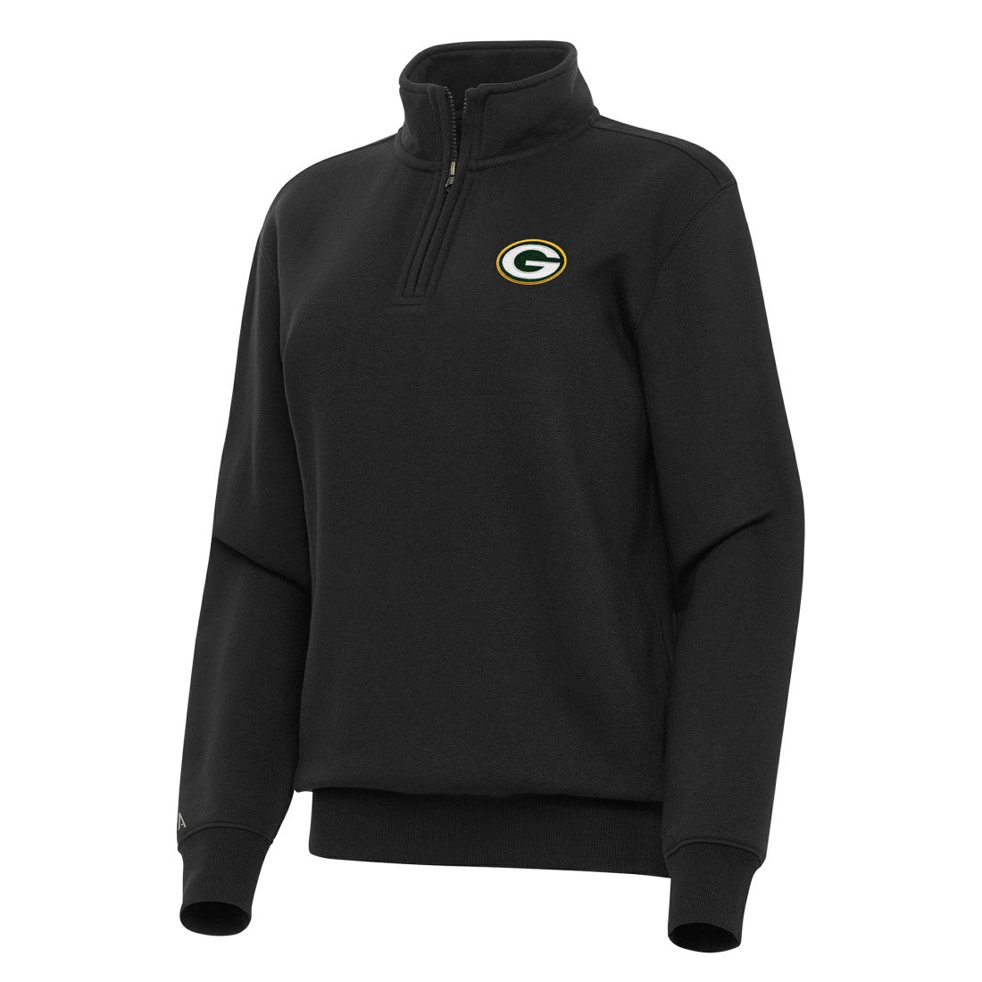 Green Bay Packers Antigua Women's Victory Quarter-Zip Top Black