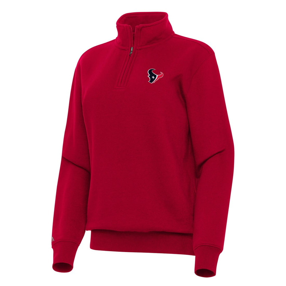 Houston Texans Antigua Women's Victory Quarter-Zip Top Red