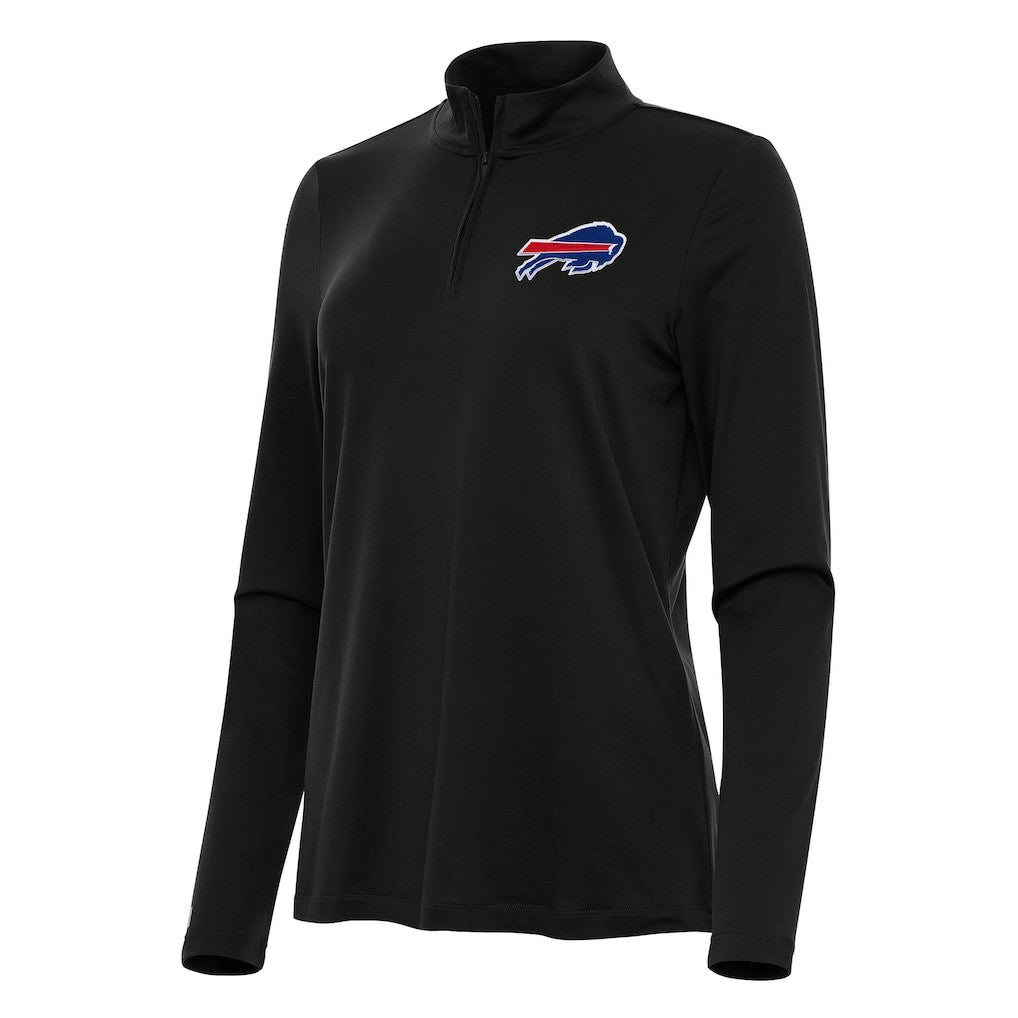Buffalo Bills Antigua Women's Reprocess Quarter-Zip Top Black