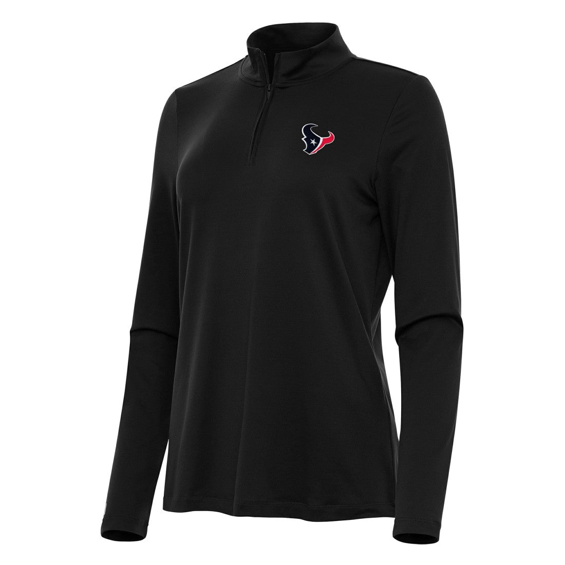Houston Texans Antigua Women's Reprocess Quarter-Zip Top Black
