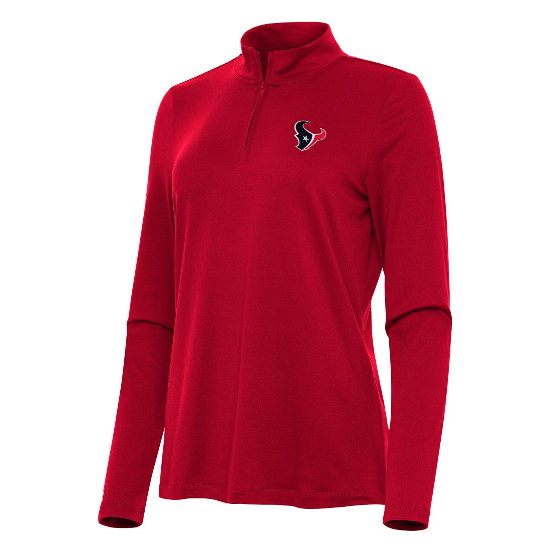 Houston Texans Antigua Women's Reprocess Quarter-Zip Top Red