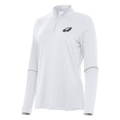 Philadelphia Eagles Antigua Women's Reprocess Quarter-Zip Top White