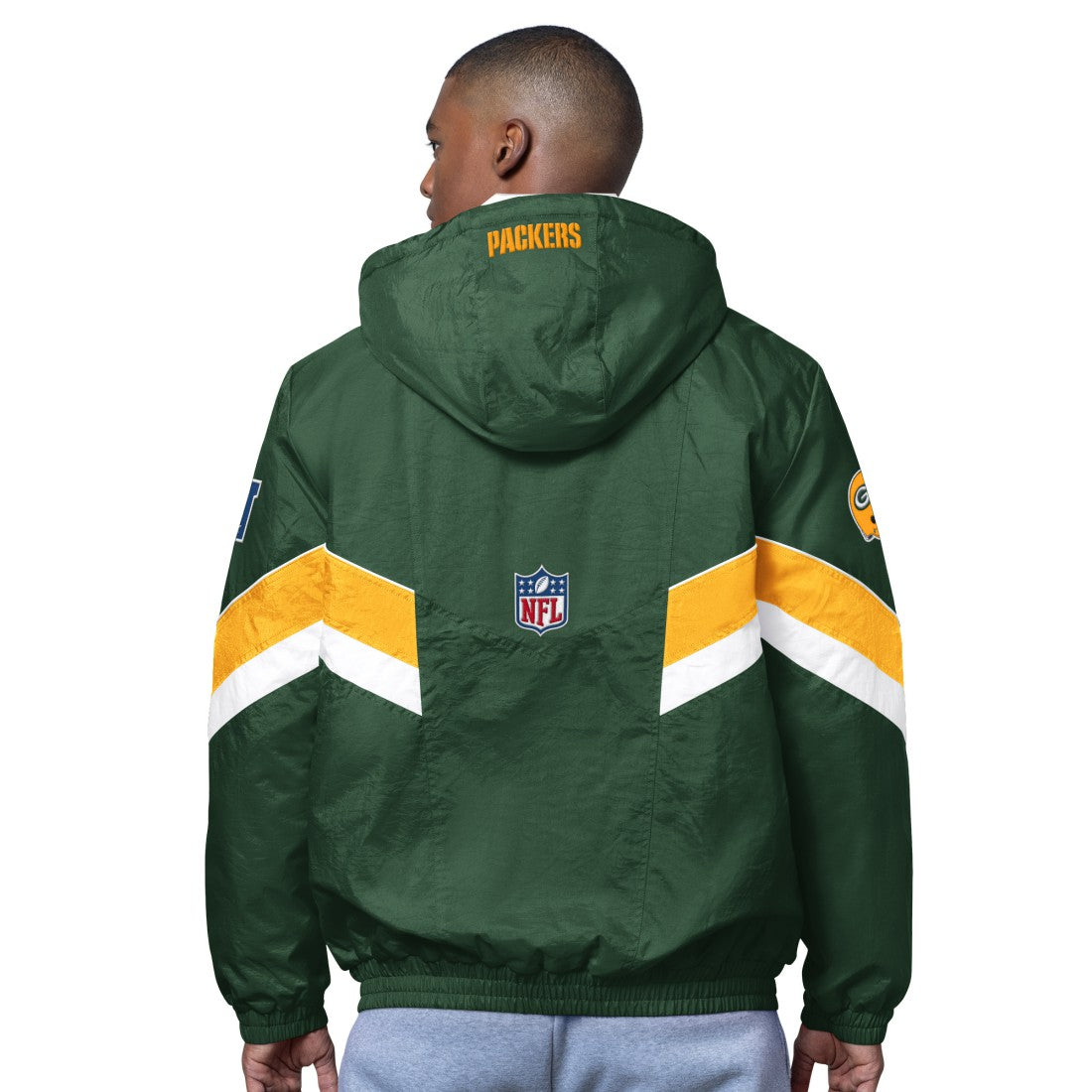 Green Bay Packers OVO x Starter Sideline Full-Snap Puffer Jacket Green