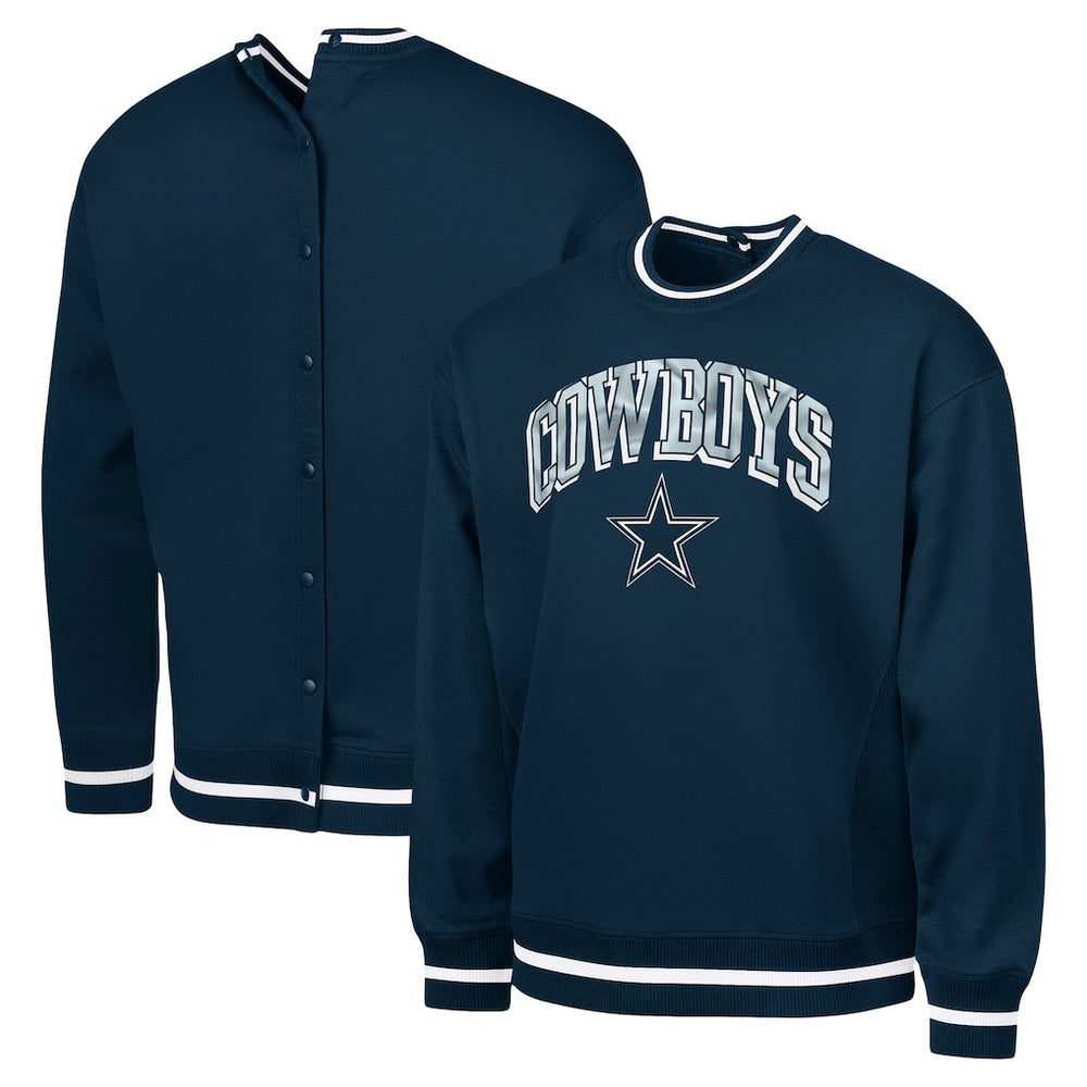 Dallas Cowboys G-III Sports by Carl Banks Adaptive Blocker Fleece Pullover Sweatshirt Navy