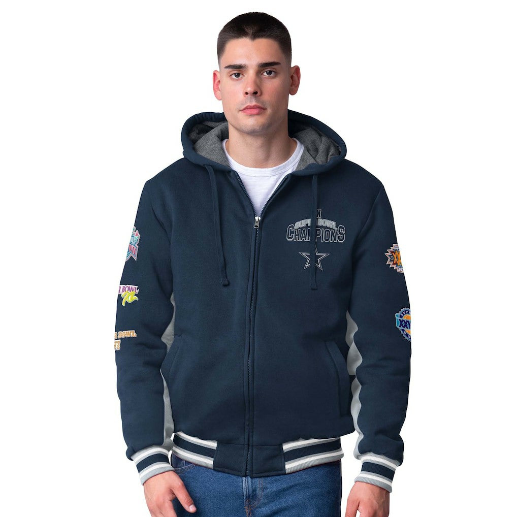 Dallas Cowboys G-III Sports by Carl Banks No Huddle Commemorative Full-Zip Hoodie Jacket Navy