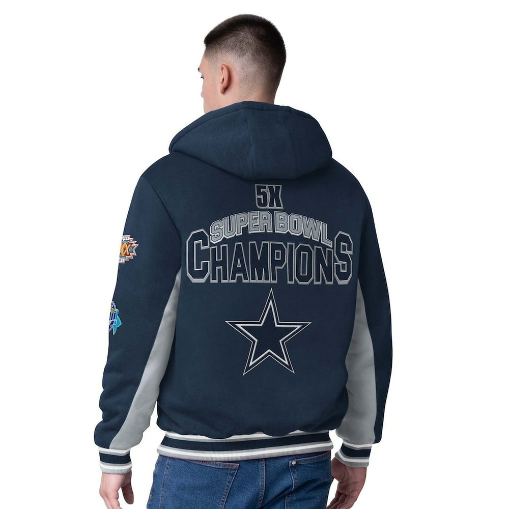 Dallas Cowboys G-III Sports by Carl Banks No Huddle Commemorative Full-Zip Hoodie Jacket Navy