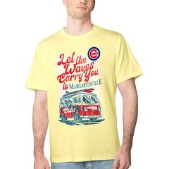 Chicago Cubs Margaritaville Bus Waves Graphic T-Shirt - Yellow T-shirts