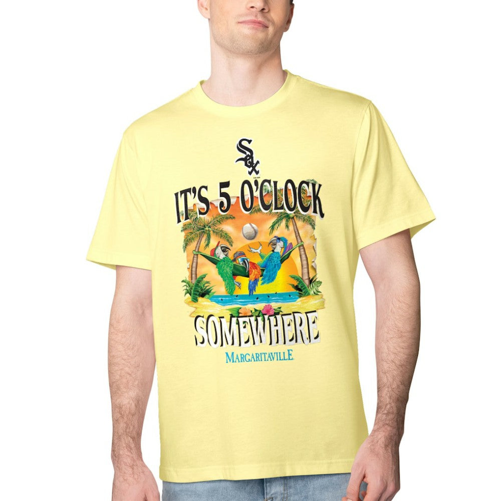 Chicago White Sox Margaritaville Five O'Clock Graphic T-Shirt - Yellow T-shirts