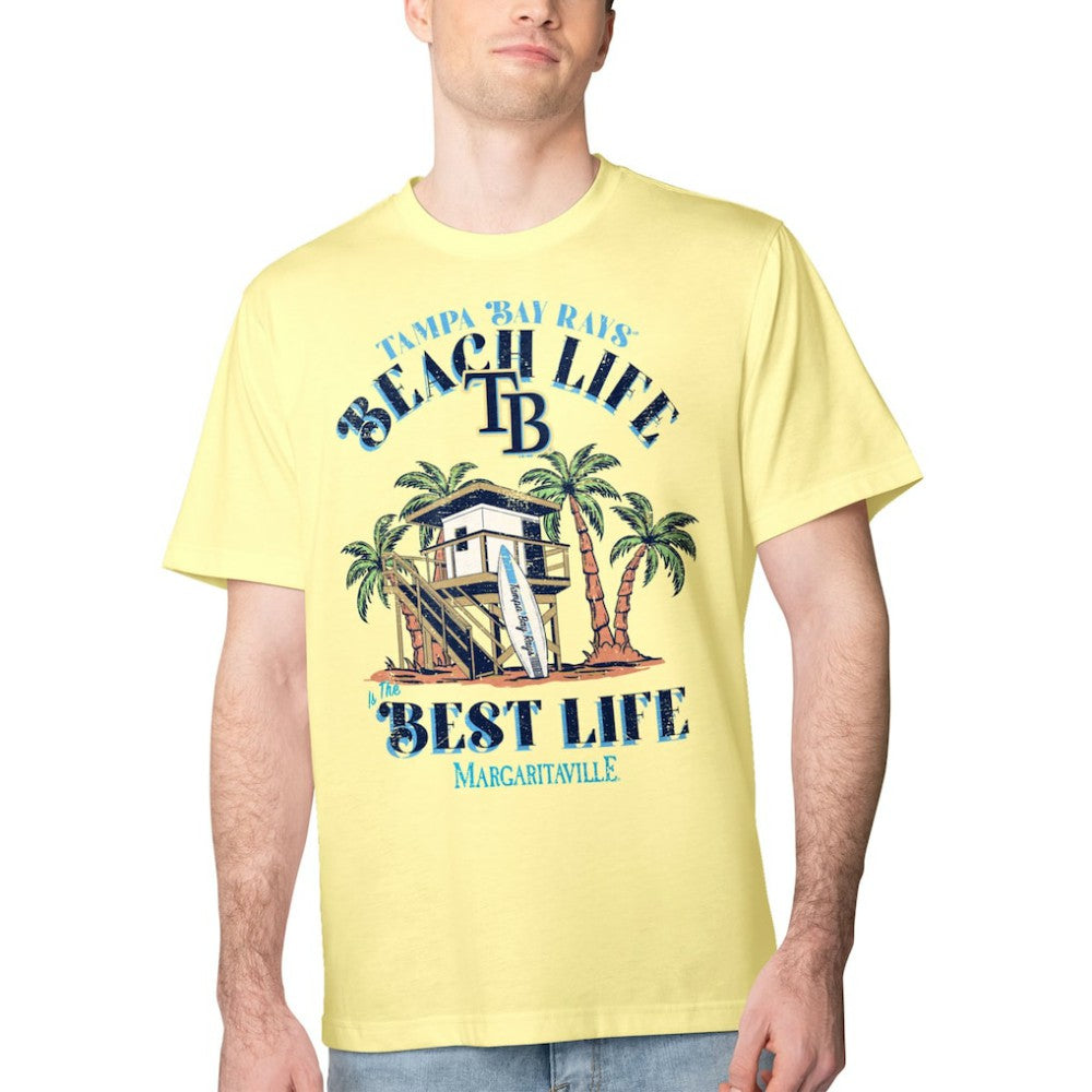 Tampa Bay Rays Margaritaville Beach Hut Graphic T-Shirt - Yellow T-shirts