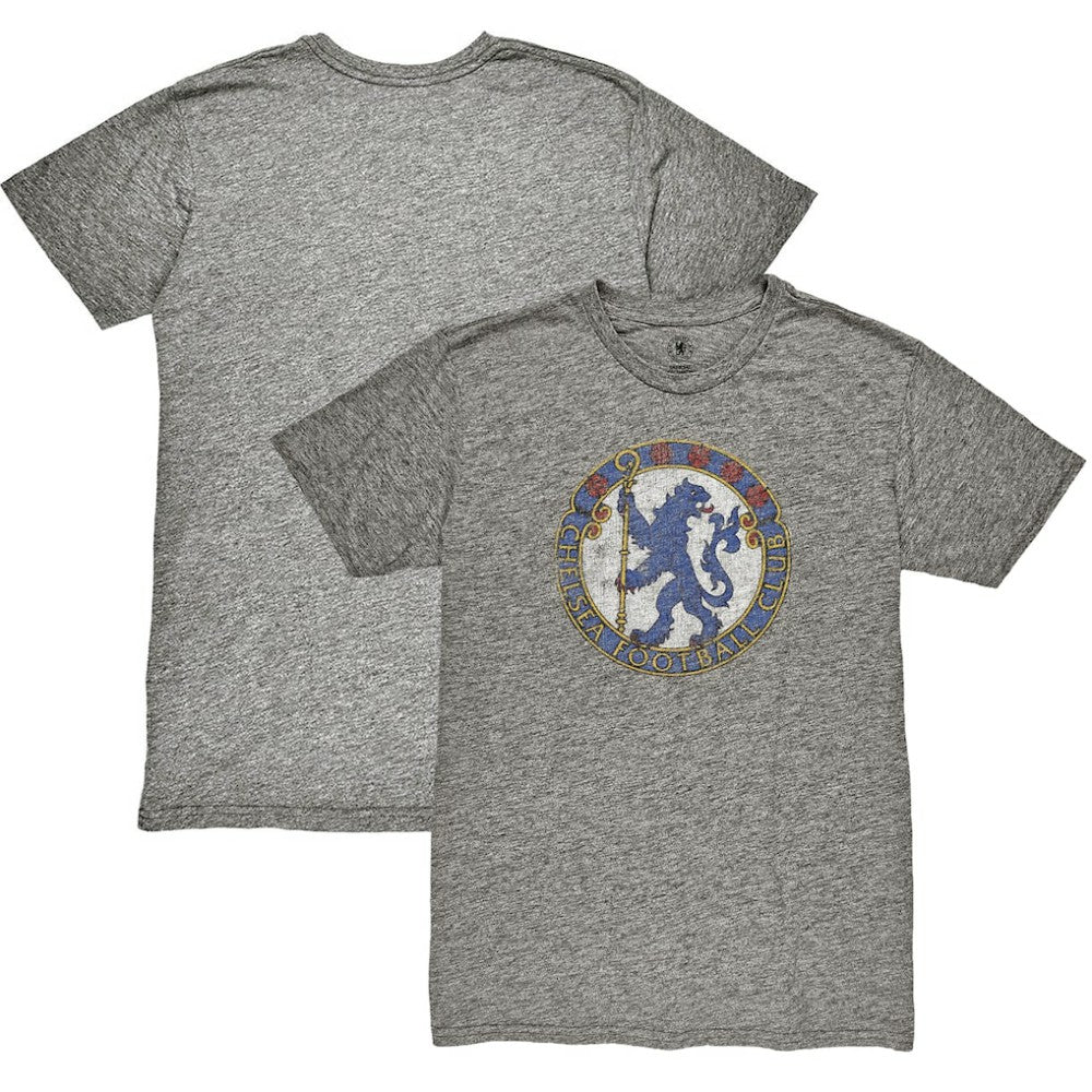 Chelsea 1863FC Retro Badge Vintage Tri-Blend T-Shirt Heather Gray shop