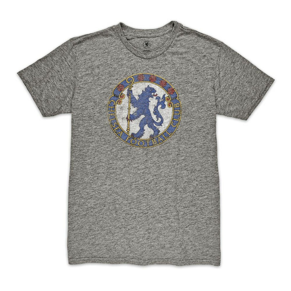 Chelsea 1863FC Retro Badge Vintage Tri-Blend T-Shirt Heather Gray shop