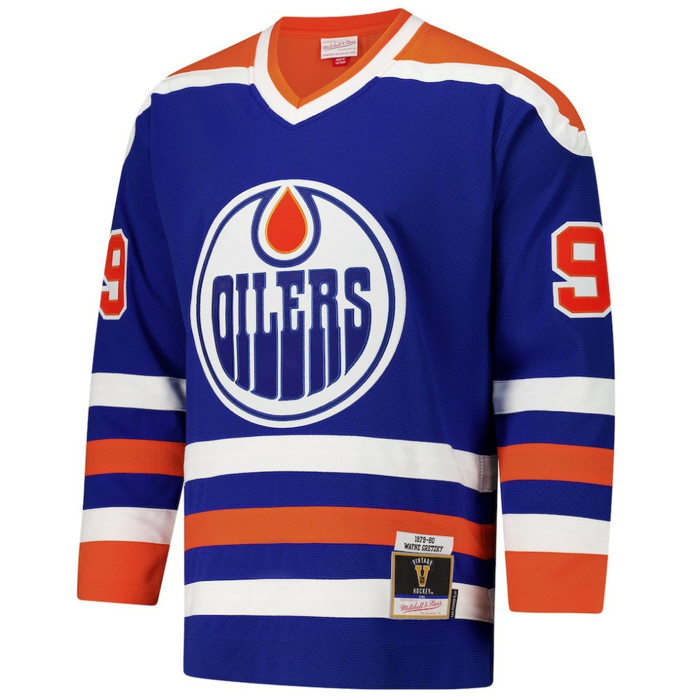 NHL Wayne Gretzky Edmonton Oilers 1979-80 Power Play Jersey - Royal