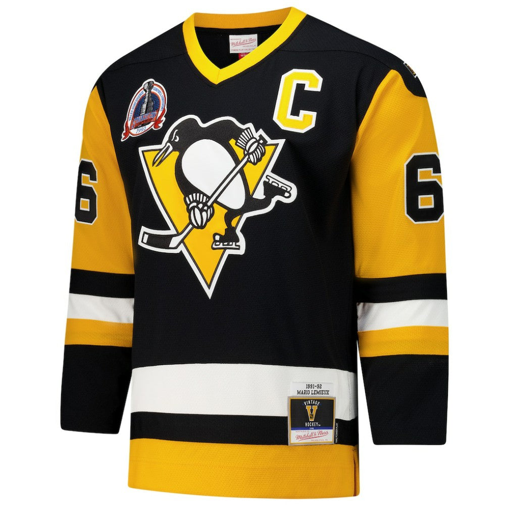 NHL Mario Lemieux Pittsburgh Penguins 1991-92 Power Play Jersey - Black