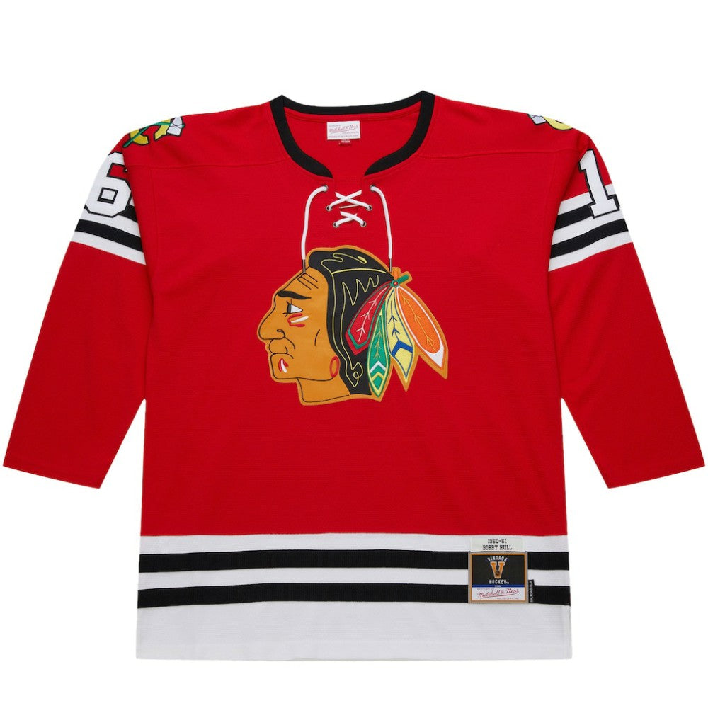 NHL Bobby Hull Chicago Blackhawks 1960-61 Power Play Jersey - Scarlet