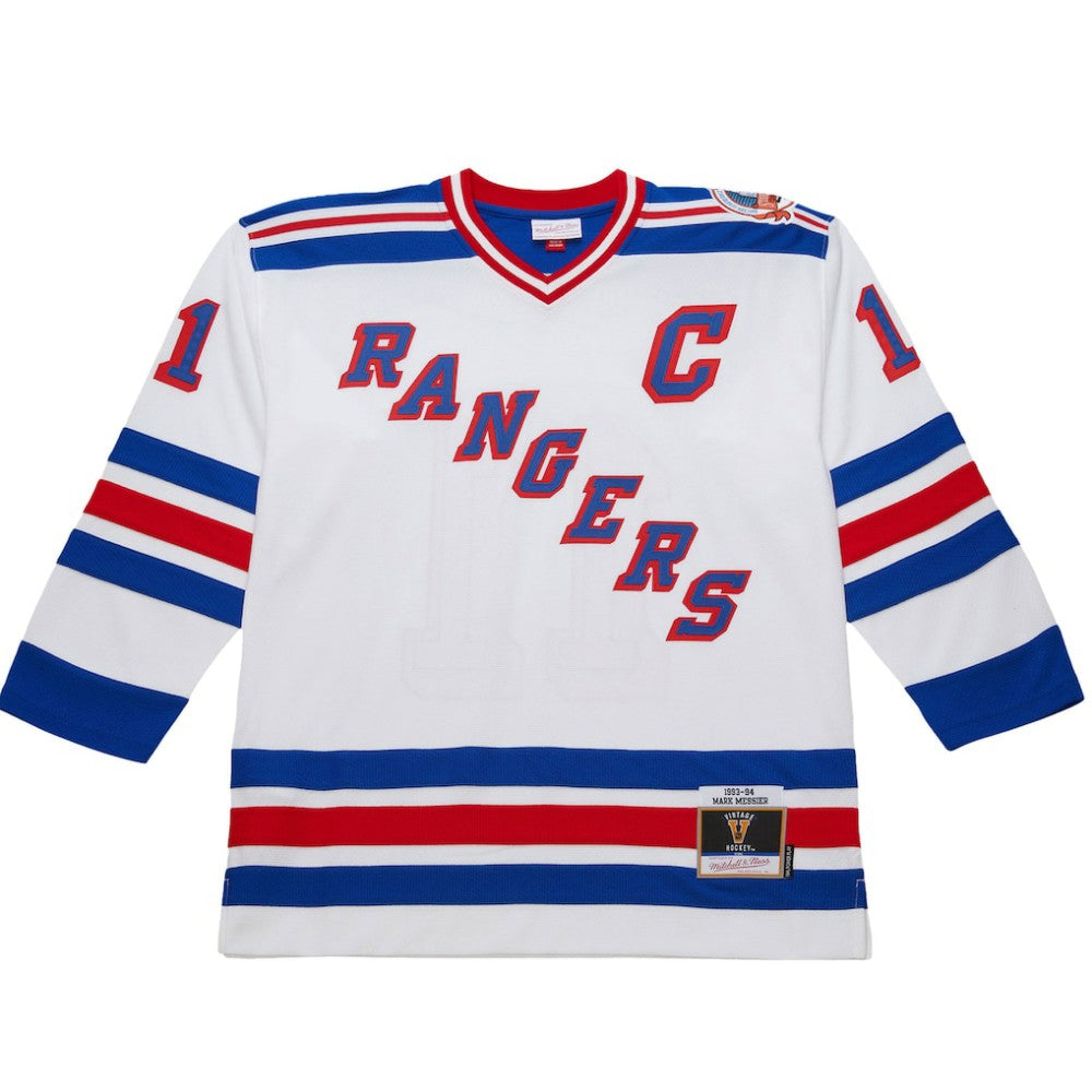 NHL Mark Messier New York Rangers 1993-94 Power Play Jersey - White