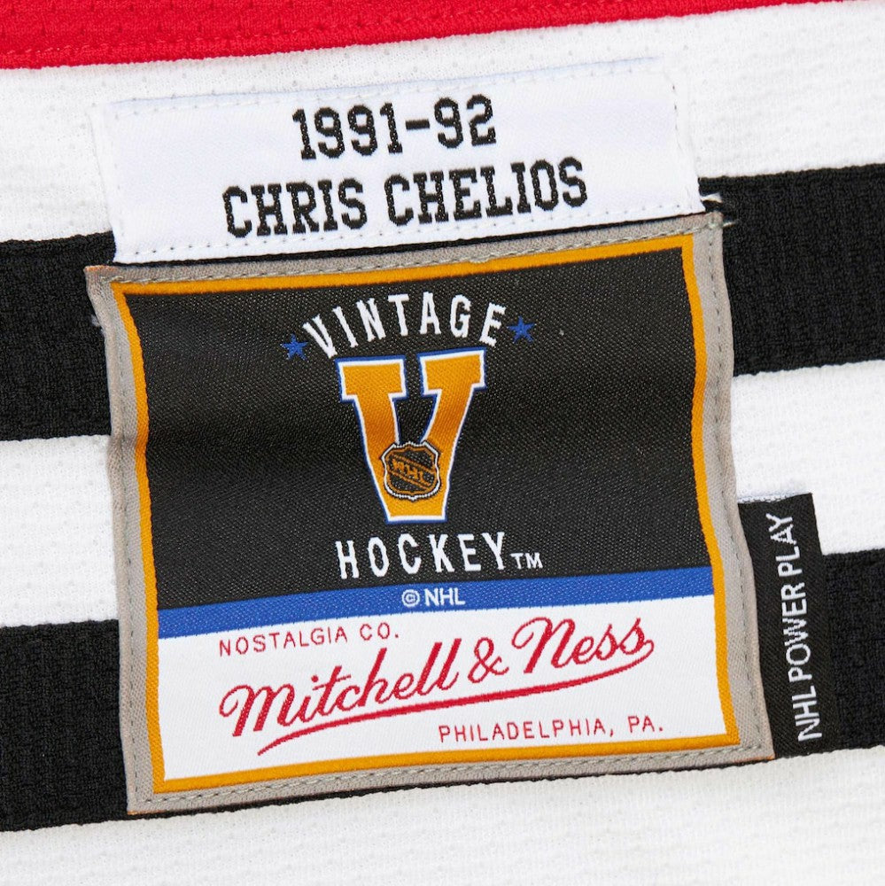 NHL Chris Chelios Chicago Blackhawks 1991-92 Power Play Jersey - Red