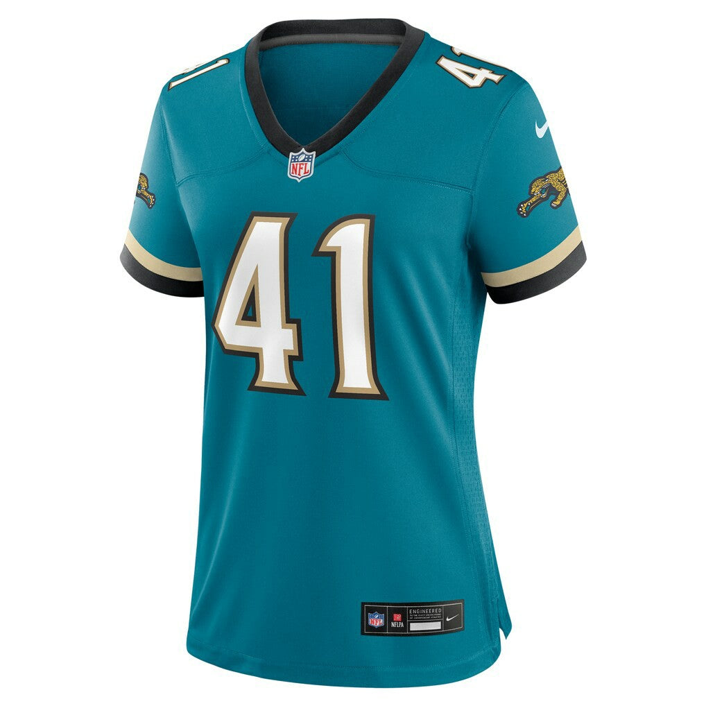 Josh Hines-Allen Jacksonville Jaguars Women's Prowler Throwback Game Jersey Teal