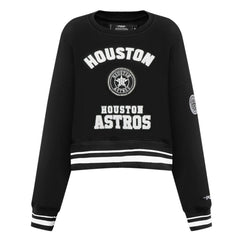 Houston Astros Pro Standard Women's Pearl Cropped Pullover Sweatshirt
 - Black Pullover