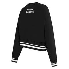 Houston Astros Pro Standard Women's Pearl Cropped Pullover Sweatshirt
 - Black Pullover