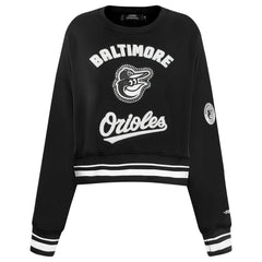 Baltimore Orioles Pro Standard Women's Pearl Cropped Pullover Sweatshirt
 - Black Pullover