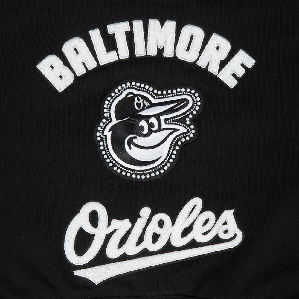 Baltimore Orioles Pro Standard Women's Pearl Cropped Pullover Sweatshirt
 - Black Pullover