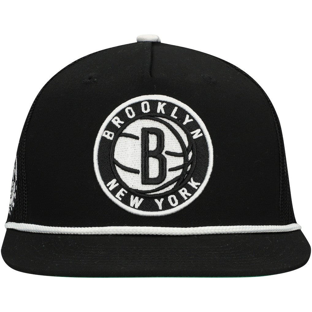 Brooklyn Nets Roper Trucker Snapback Hat Black