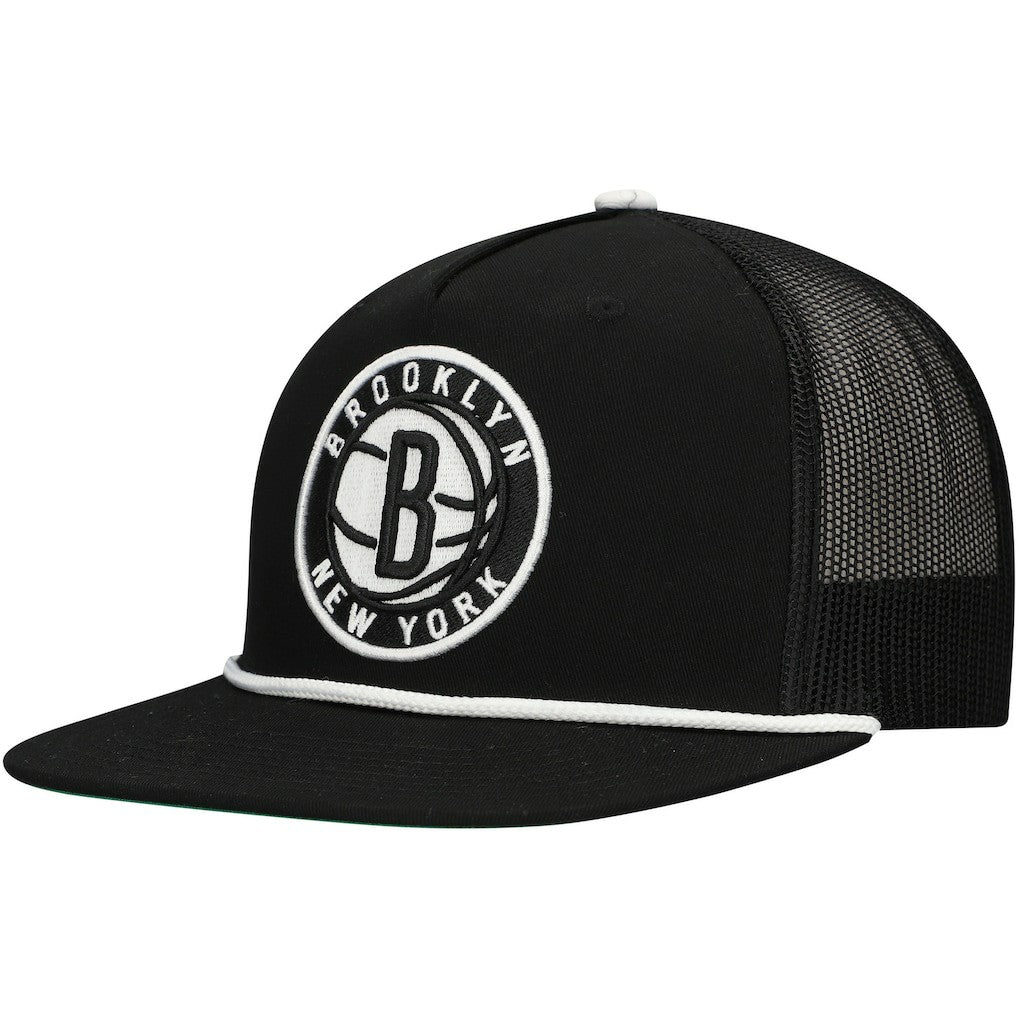 Brooklyn Nets Roper Trucker Snapback Hat Black