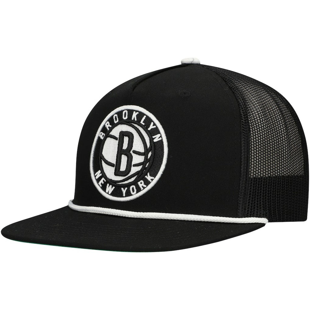 Brooklyn Nets Roper Trucker Snapback Hat Black