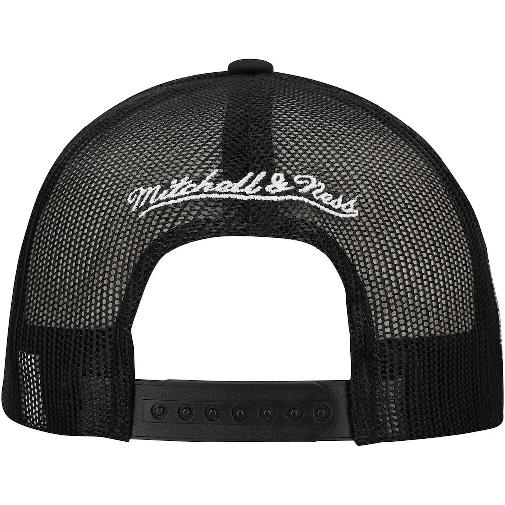 Brooklyn Nets Script Trucker Adjustable Hat Black